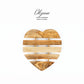 Heart Shape Coaster Set Olive Wood