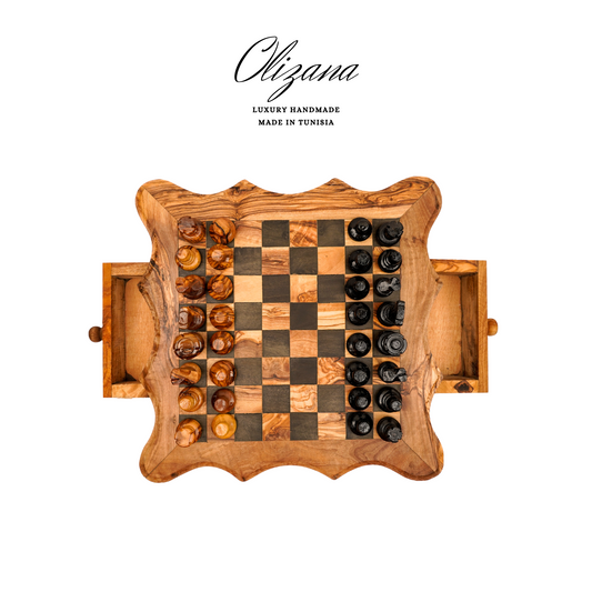 Fancy Wooden Chess with Storage