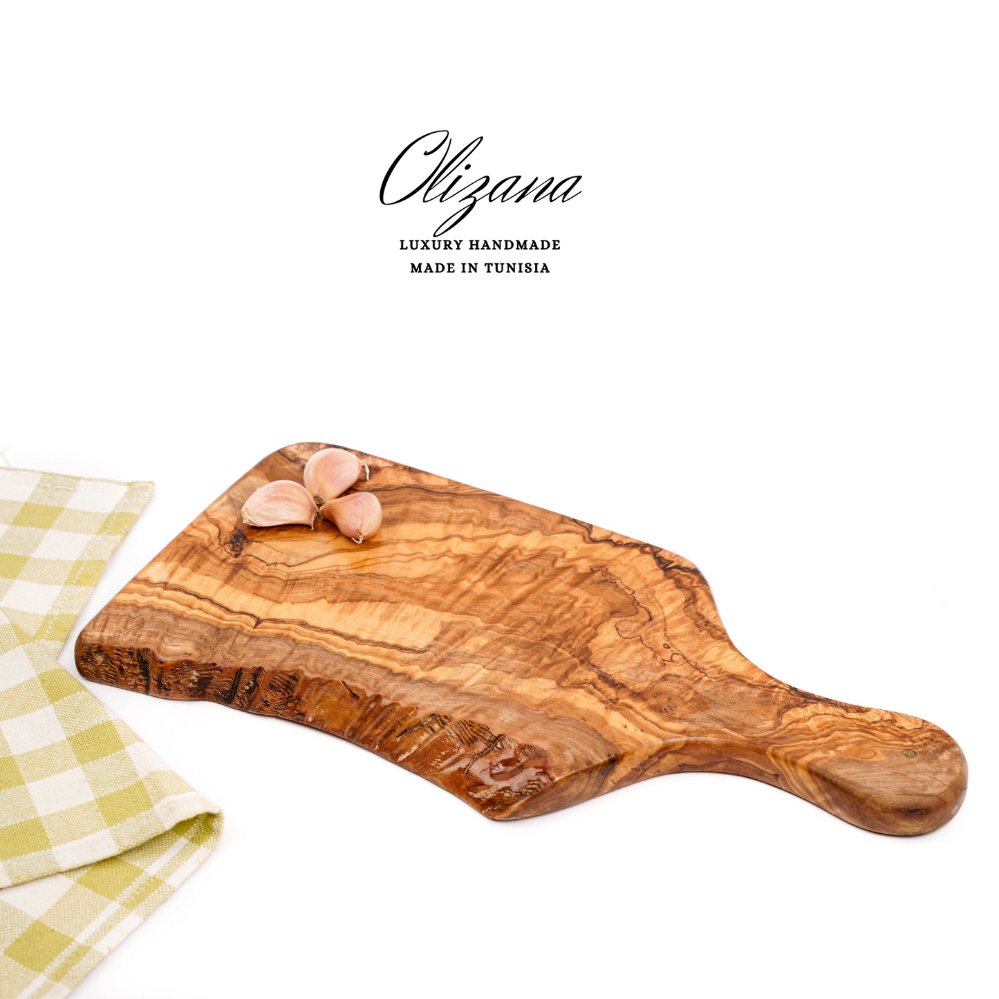 Thick Wood Cutting Board with Handles