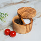 Olive Wood Spice Box with Magnetic Lid