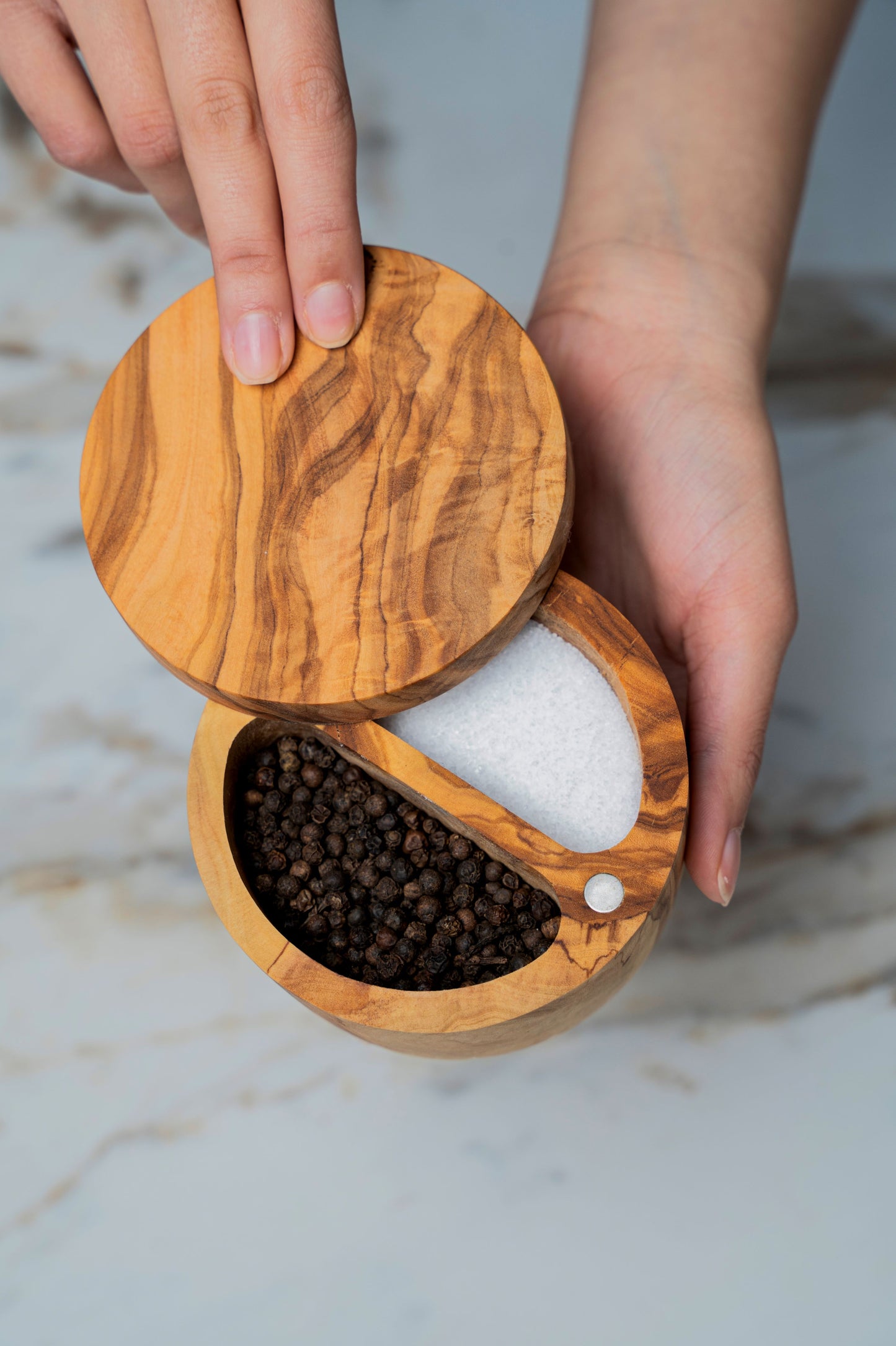 Handcrafted Olive Wood Spice Box