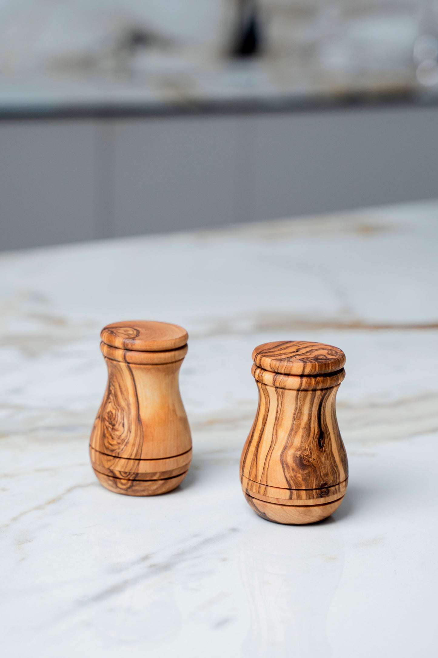 Handcrafted Olive Wood Salt Cellar