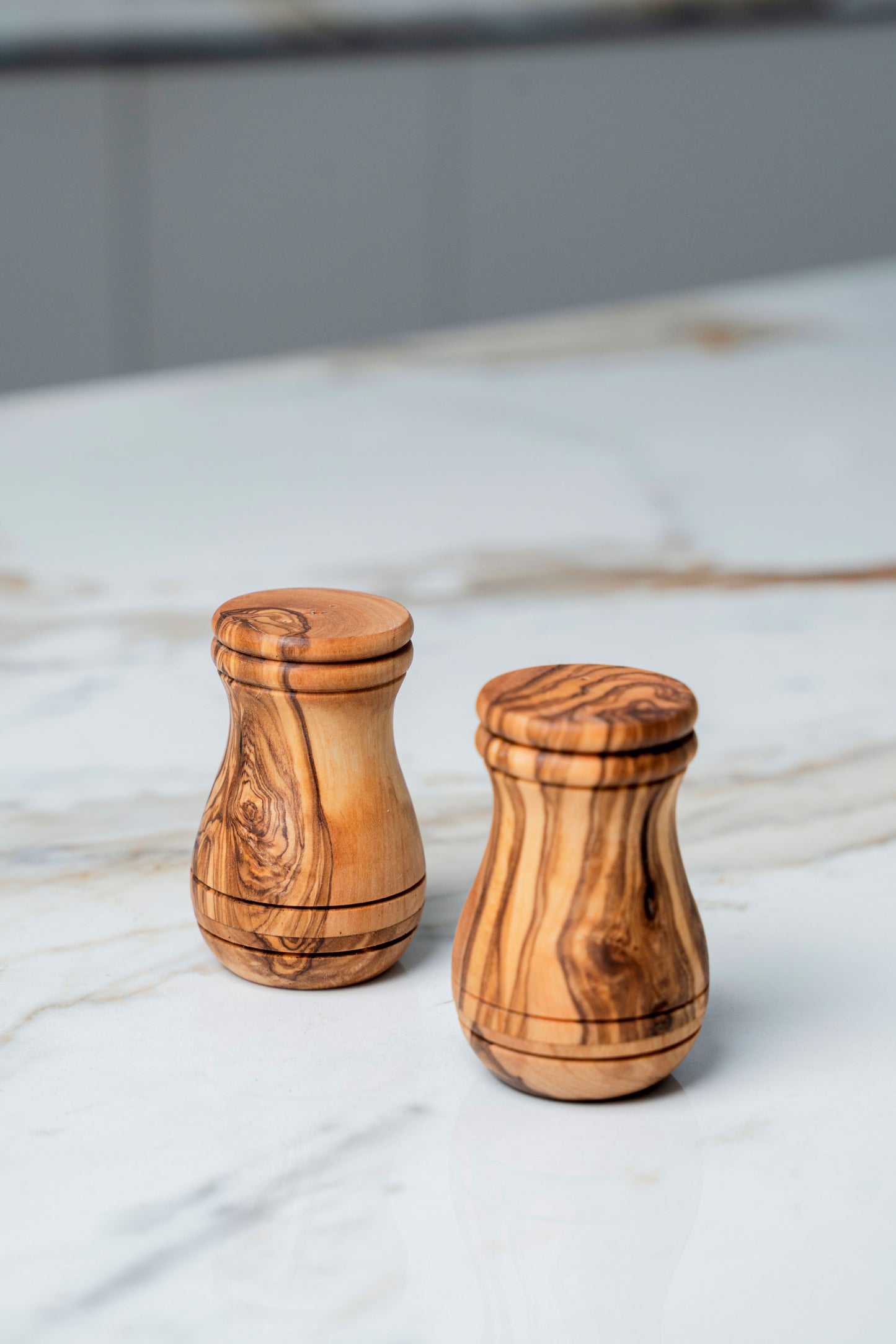 Handcrafted Olive Wood Salt Cellar