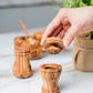 Handcrafted Olive Wood Salt Cellar