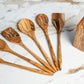 Set Of 6 Spoon Luxury Olive Wood