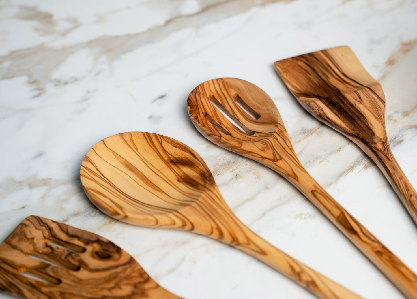 Set Of 6 Spoon Luxury Olive Wood